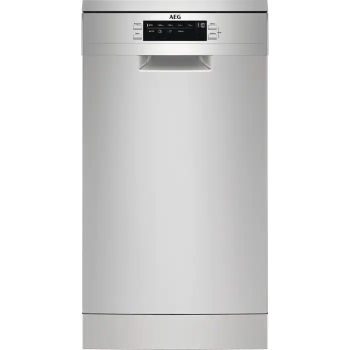AEG FFB73527ZM 7000 GlassCare Slimline Dishwasher - Stainless Steel