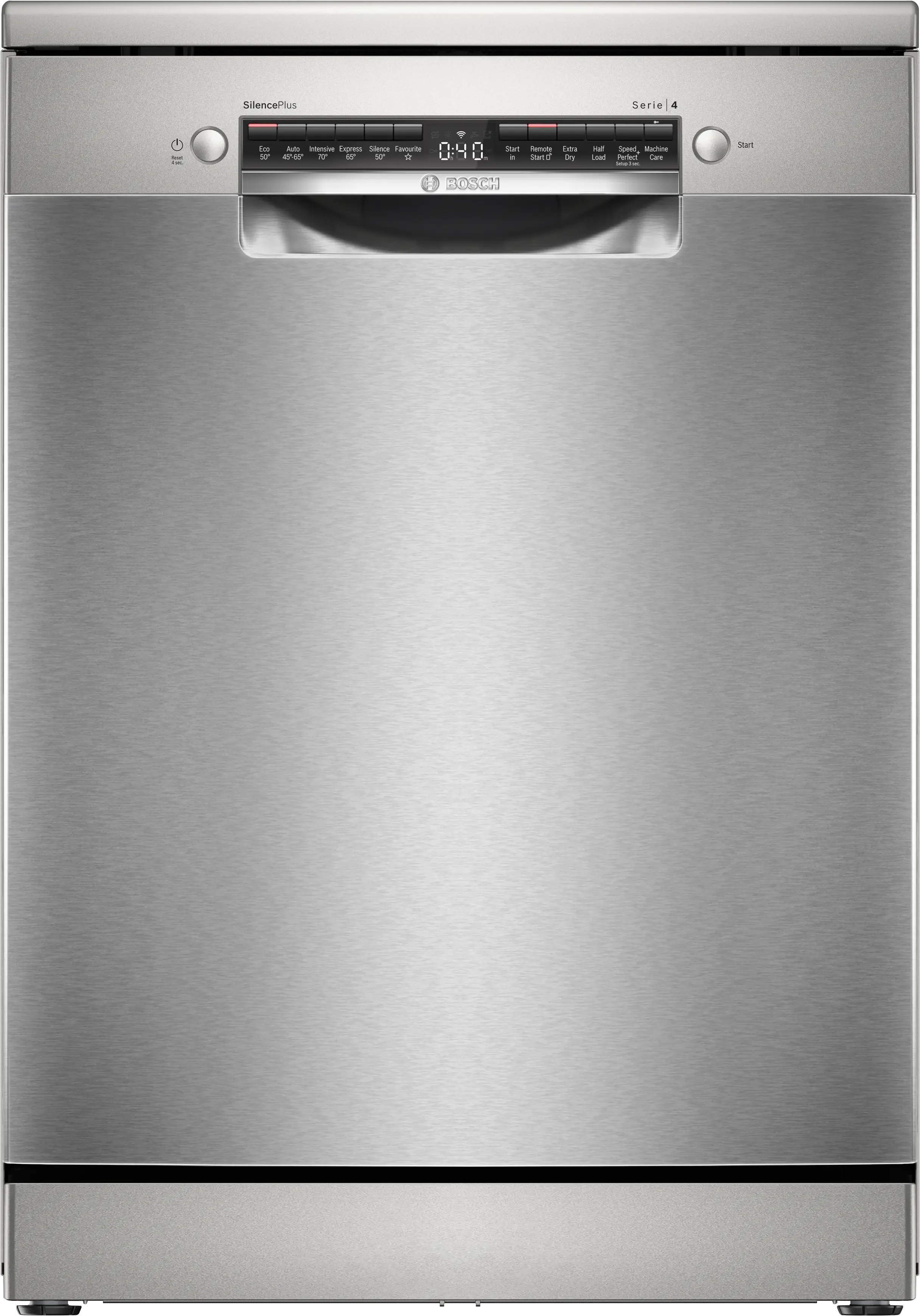 Bosch SMS4EKI06G Series 4 Freestanding Dishwasher - Silver Inox