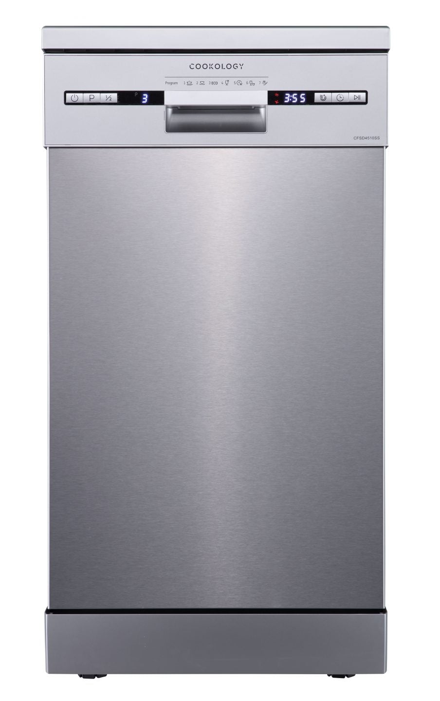 Cookology CFSD4510SS Freestanding Slimline Dishwasher - Stainless Steel