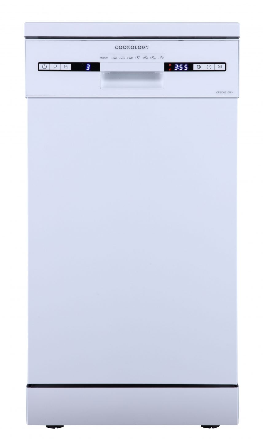 Cookology CFSD4510WH Freestanding Slimline Dishwasher - White
