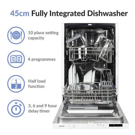 ElectriQ EQDWINT45 Slimline Integrated Dishwasher