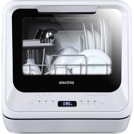 ElectriQ EQDWTTGF Tabletop Freestanding Dishwasher - White