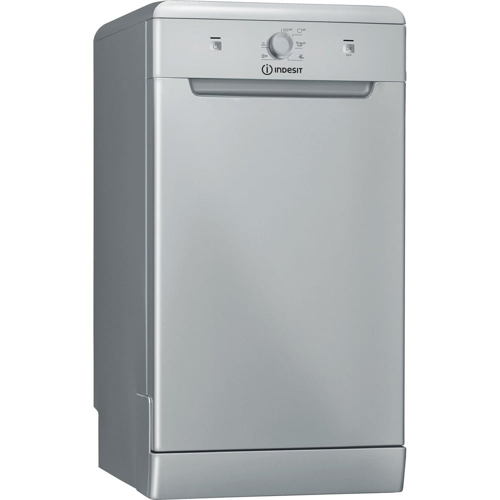 Indesit DF9E 1B10 S UK Slimline Dishwasher - Silver