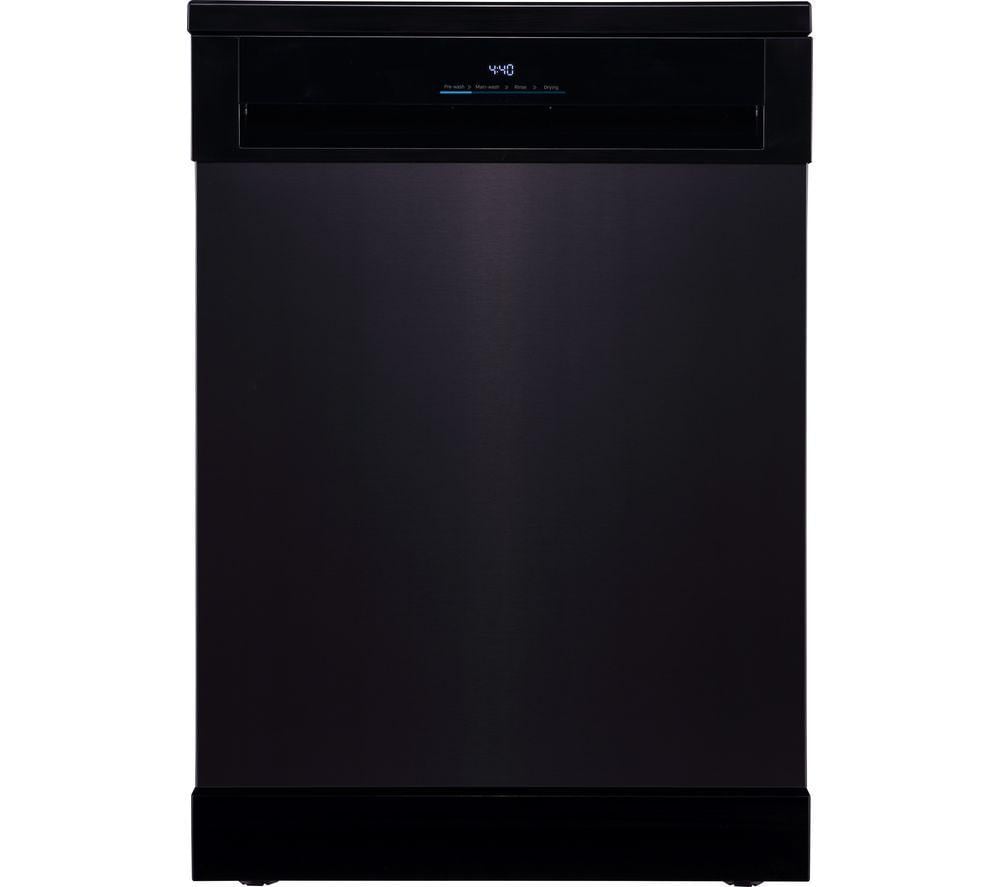 Kenwood KDW16T23 Full-Size Dishwasher - Black Inox