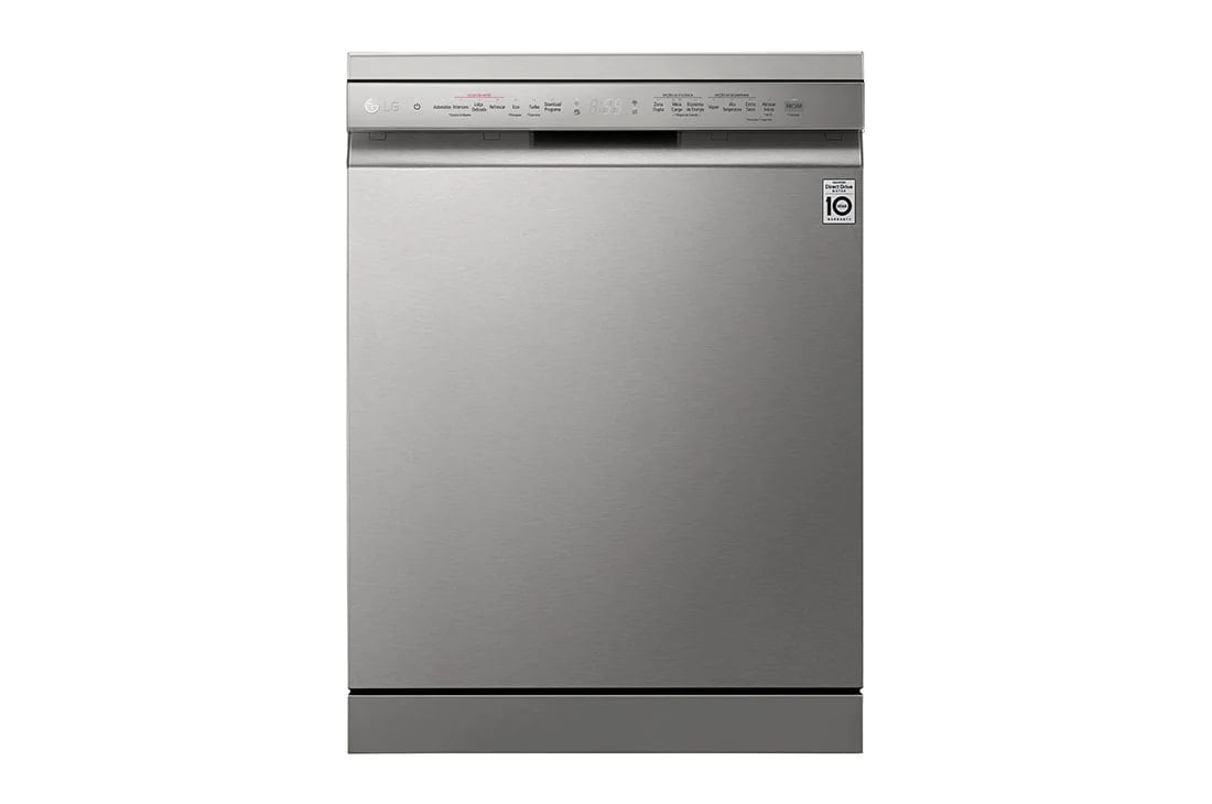 LG DF222FPS Freestanding Dishwasher - Shiny Steel