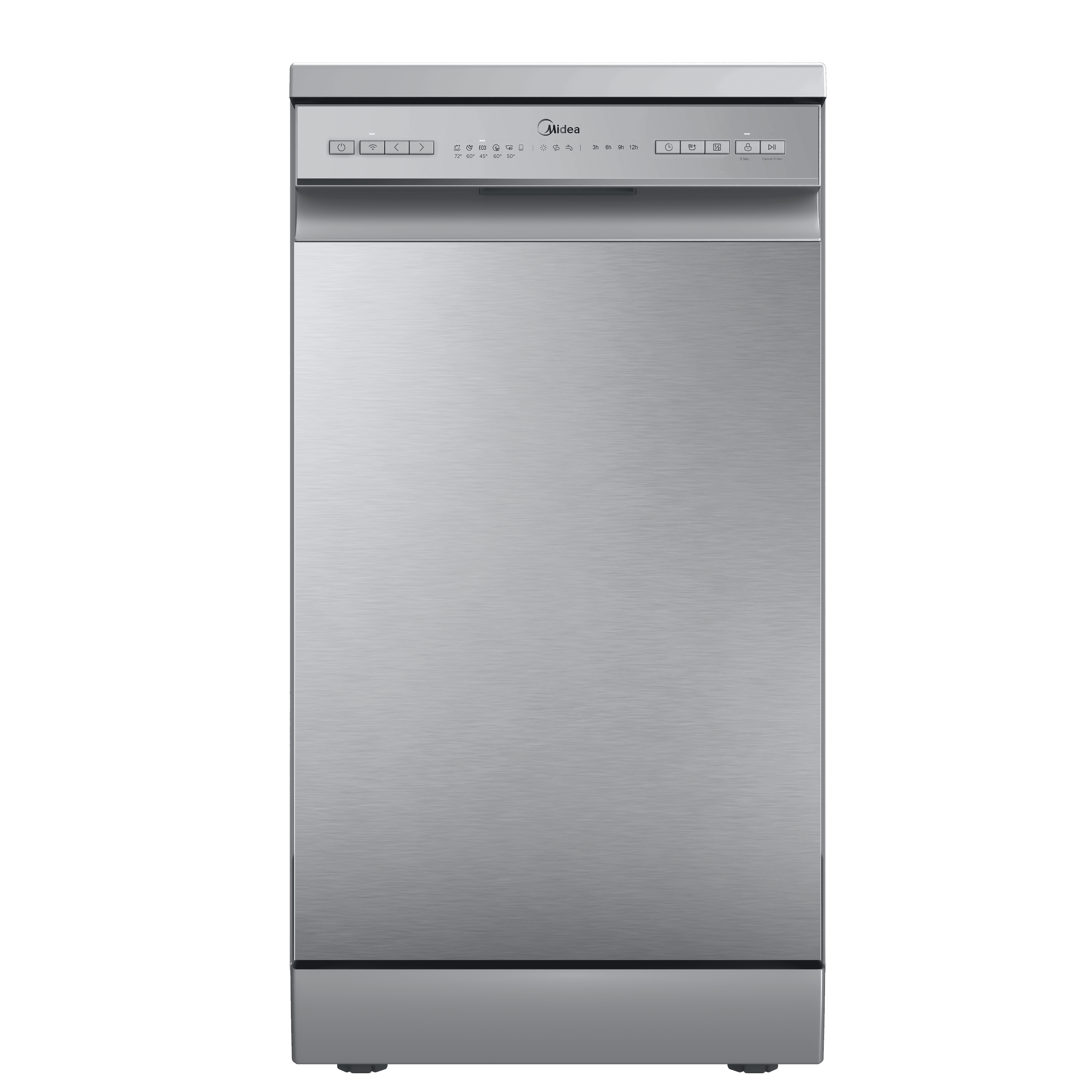 Midea MDWEF1034C(S)-WG-UK Slimline Dishwasher - Silver