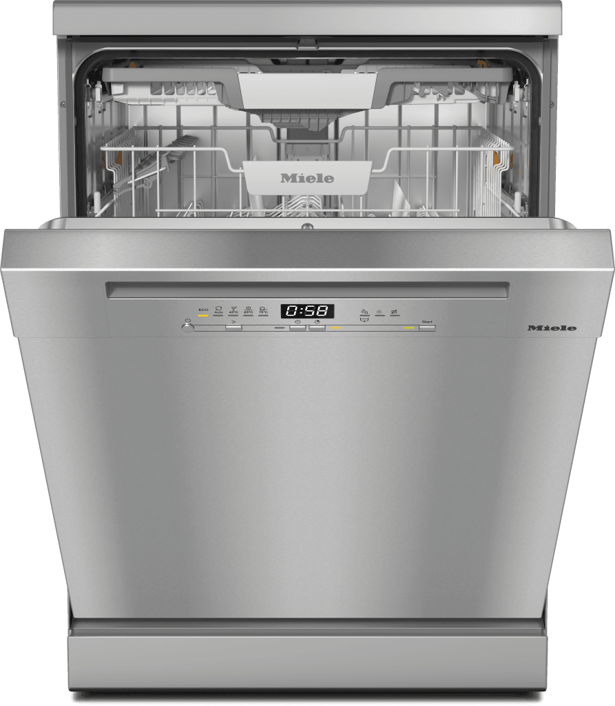 Miele G5410 SC Front-Active Plus Freestanding Dishwasher - CleanSteel