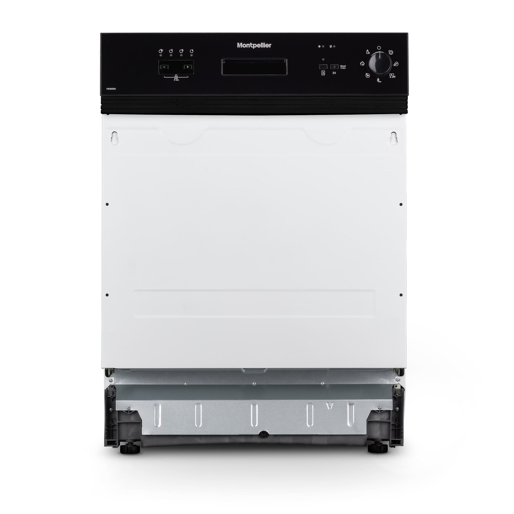 Montpellier MDI655K Semi-Integrated Dishwasher - Black