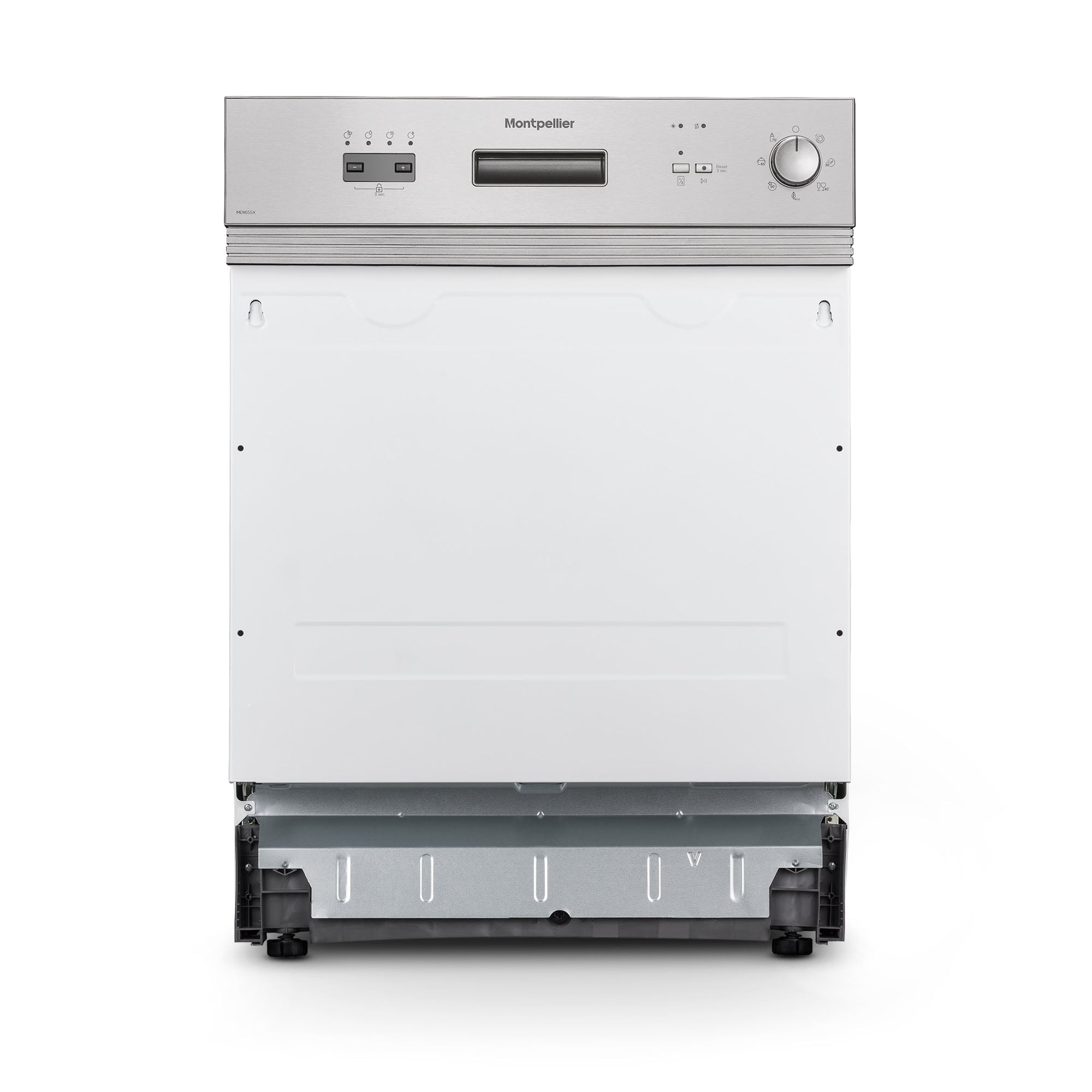 Montpellier MDI655X Semi-Integrated Dishwasher - Stainless Steel