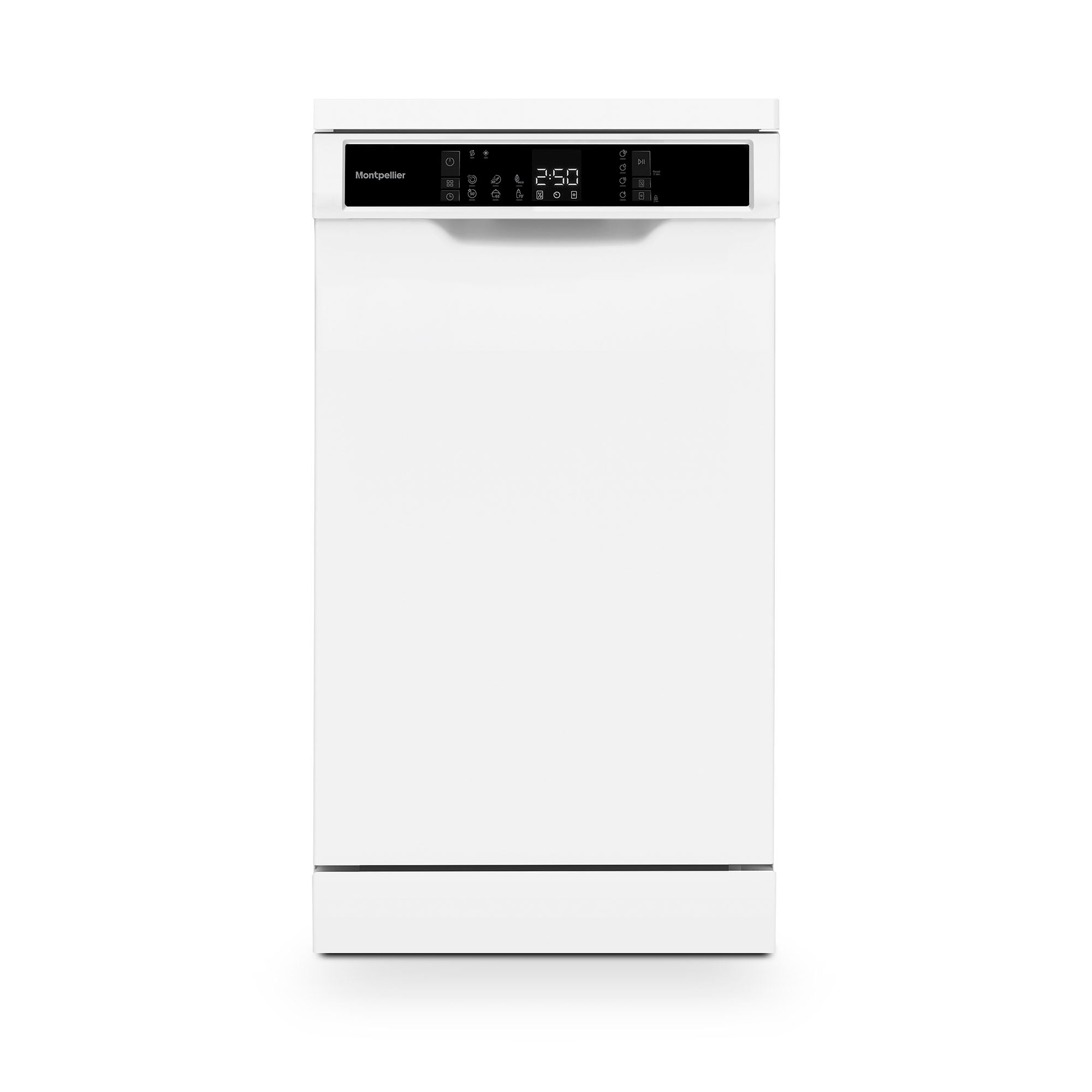 Montpellier MDWD1064W Freestanding Slimline Dishwasher - White
