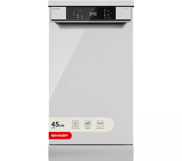 Sharp QW-NS1CF49EW-EN Slimline Dishwasher - White
