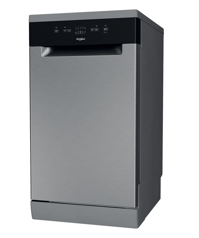Whirlpool WH2FE10CS80XUK Slimline Dishwasher - Stainless Steel